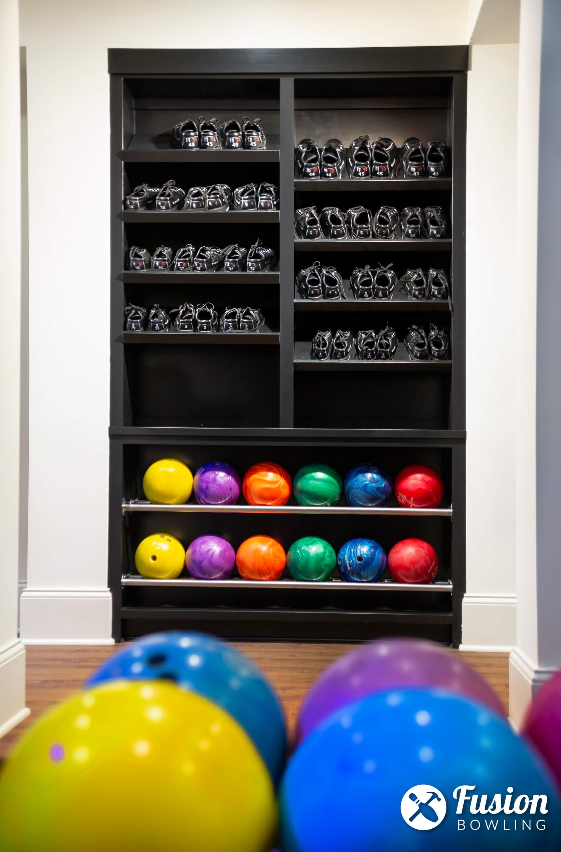 Storage Ideas for Home Bowling Alley Balls & Shoes